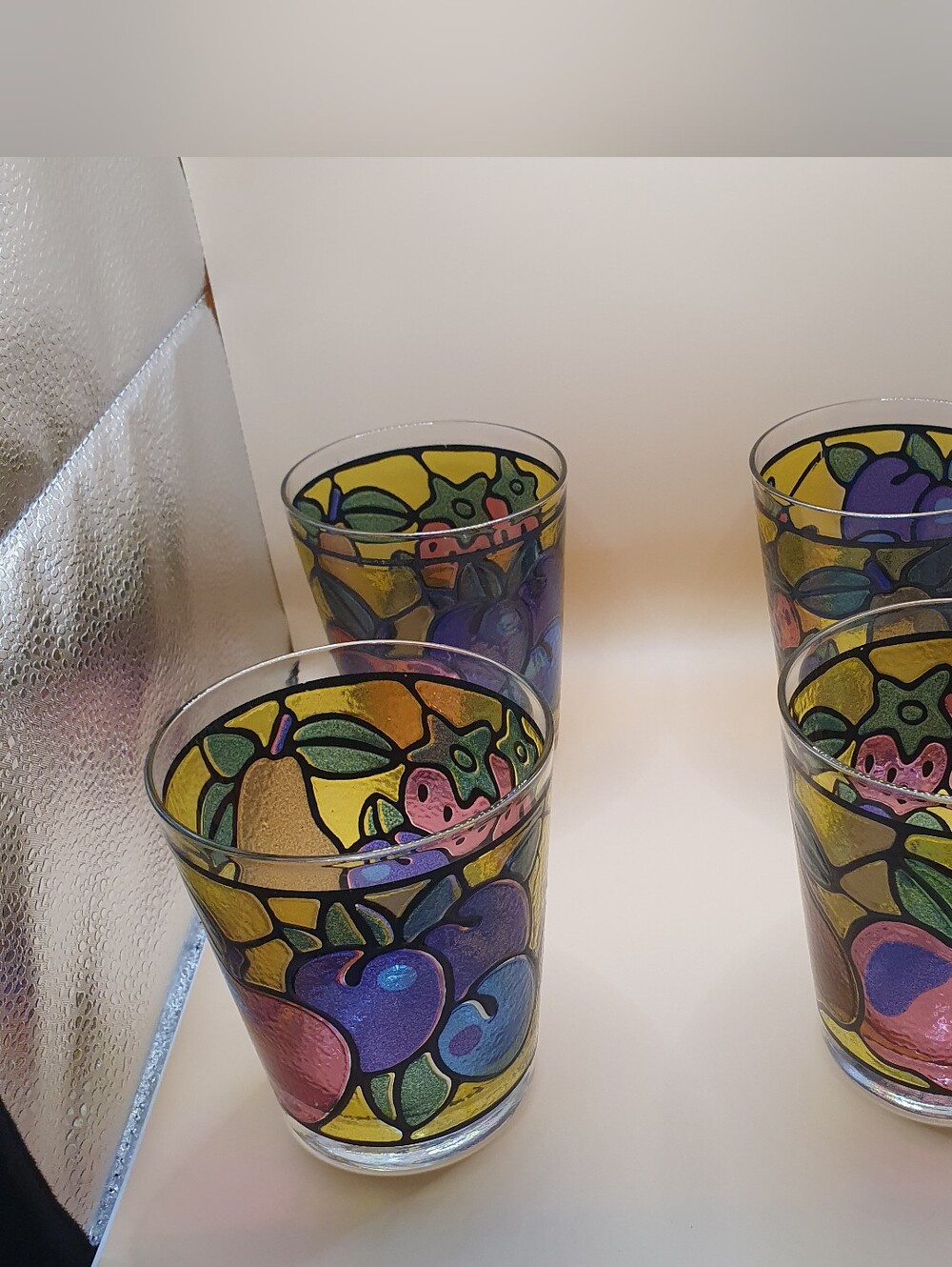Vintage Libbey Stained-glass